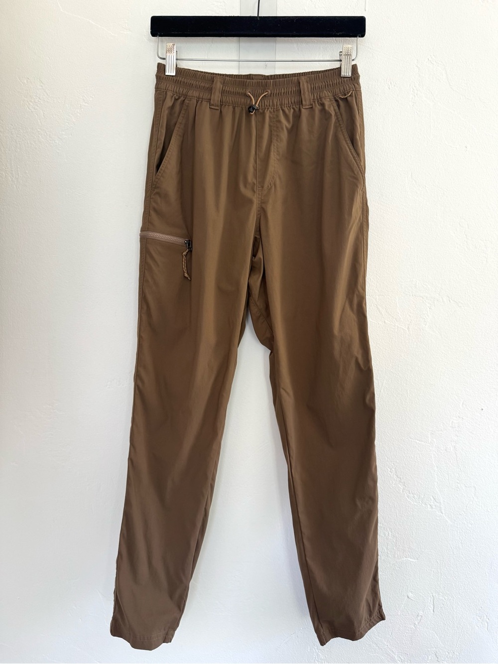 REI Trailmade Joggers Brown Water Repellant Outdoor Nylon Stretch Camping Hiking - Picture 2 of 11